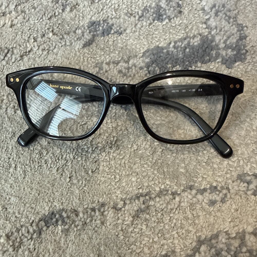 Kate Spade Black +1.00 Readers 49 19 140